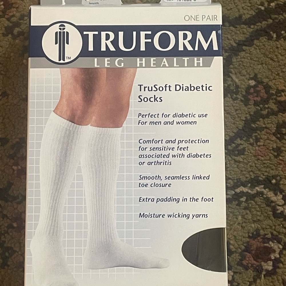 Truform Leg Health Diabetic Socks Size Small